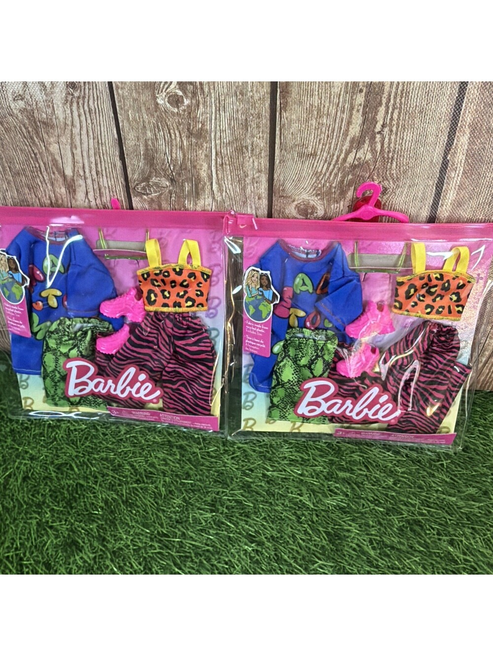Lot of 2 Barbie Clothes Vibrant Fashion 2-Pack Outfits Accessories NEW
